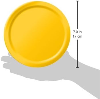 Creative Converting Touch of Color 24 Count Paper Dessert Plates, School Bus Yellow , one size