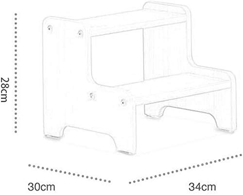 Taburete de peldaño portátil y resistente de madera maciza para niños 4
