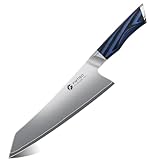 FINTISO 8 Inch Chef Knife, High-End Kitchen Knife with G10 Handle, Ultra Sharp 5 Layer 10Cr15CoMoV Japanese Stainless Steel Professional Cooking Knife, Cutting Knife for Home and Kitchen