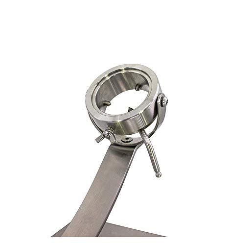 BRICOMIRAS JAMONERO Modelo MOJÁCAR BALANCÍN Giratorio DE Acero Inoxidable AISI-304, Regalo Cuchillo + CHAIRA Soporte JAMONERO