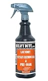 Heavy Duty Laundry Stain Remover & Pre-Soak Spray - 32 fl oz - Industrial Strength Fabric Spot Cleaner - Removes Oil, Blood, Urine, Pet, Grass, Sweat - Pre-Wash Treatment - Color Safe, Non-Bleach