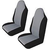 シートカバー 【2枚セット】 運転席助手席セット 車 座席 カバー 汎用 伸縮性 自動車 汚れ防止 普通車 軽自動車 [GSC-NB2] 2枚 (グレー)