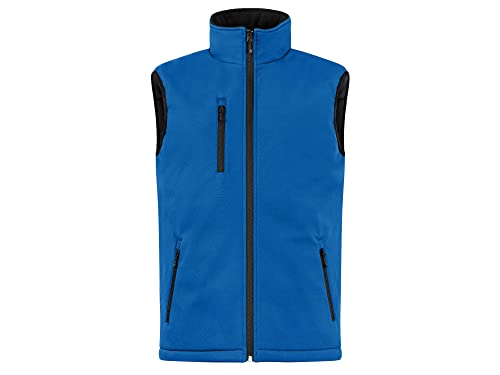 Veste Softshell isolée contre le froid et le vent, gilet homme bleu roi confortable XL