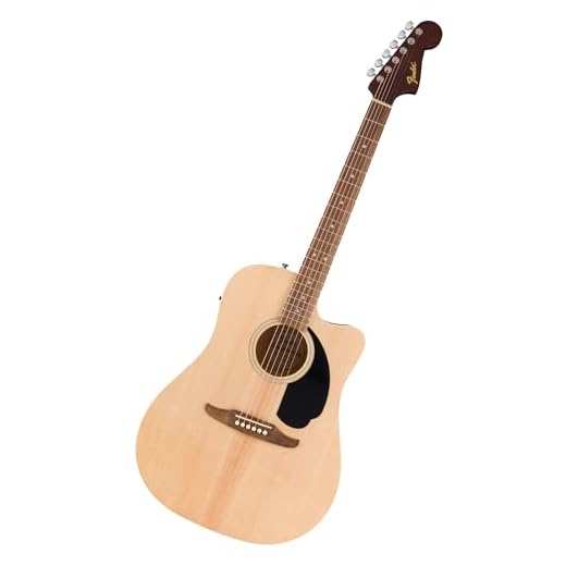 Fender CA Debut Guitarra Redondo Dreadnought CE Acústica, Guitarra para Principiantes, con 2 Años de Garantía, Natural