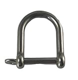 Stainless Steel 316 Wide D Shackle 1/4