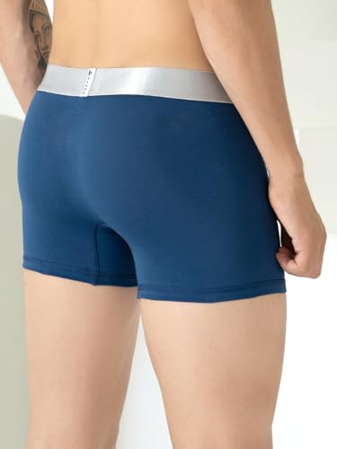 Image of KOFFY Men's Malleable Cotton Lycra Long Trunk with Minus Cutting Pouch I Wrinkle Free I Moisture Wicking Technology