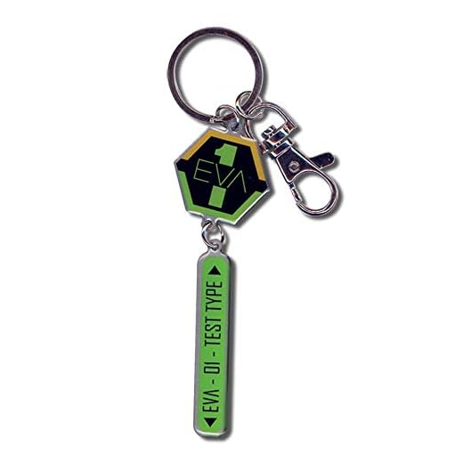Great Eastern Entertainment Evangelion Unit 01 Insignia Keychain Multi-colored, 2"