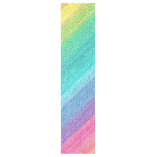 CEBUGI Colorful Stripe Skateboard Grip Tape 33x9in Waterproof Tear-Proof Longboard Grip Tape Bubble Free Non-Slip Scooter Grip Tape for Girls Boys