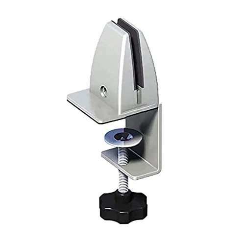 QIXIAMO Divider Aluminum Alloy Privacy Panel Screen Clamp Adjustable Partition Support Desk Divider Bracket Thickened C-Shape Clip, As the Picture