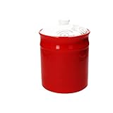 Vorratsdose/Kaffeedose WOM, rot, 2800 ml. Volumen, 23 cm hoch, aus Keramik von Tognana