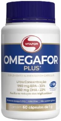 Kit 2X: Omegafor Plus Ômega 3 1g Vitafor 60 Cápsulas