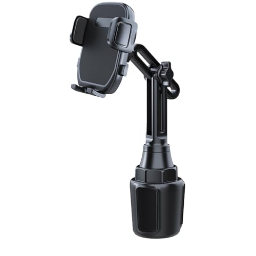 Elecphbo Cup Phone Mount for Car, Phone Cradle Holder with Long and Adjustable arm for Universal car Cup, Friendly Compatible with Cell Phone/Smartphones