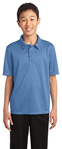 Polo de desempenho de toque de seda juvenil Port Authority Y540, Brilliant Blue, X-Small
