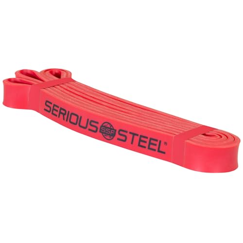 Serious Steel Fitness 37" Red Resistance Training Bands (Portable Exercise