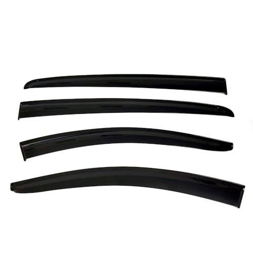 Rumplex Windabweiser Luftabweiser Regenabweiser Seitenfensterabweiser Kompatibel mit Ford Focus 5 Schrägheck Stufenheck 2018-2024 Autofenster Regenschutz Regenabweiser Anklebbare Deflektoren 4 Stück