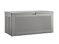 Rubbermaid Extra Large Resin Outdoor Storage Deck Box (134 Gal), Weather Resistant, Gray, Deck Organization for Home/Backyard/Pool Chemicals/Toys/Garden Tools/Porch/Patio Cushions