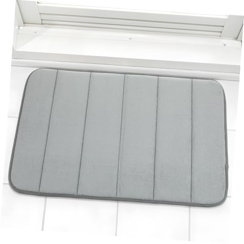 SOLUSTRE Bath Mat Quick Dry Memory Foam Non-Slip Soft Washable 40x60cm Elegant for Bathroom Floor Rug