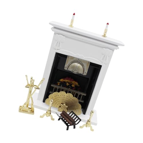 Cheminée miniature Zakka maison de poupée jouet éducatif modèle réaliste de simulation