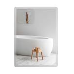 Frameless Rectangle Bathroom Mirror - 500x700mm - Polished Bevelled Edge - Wall Mounted Portrait or Landscape