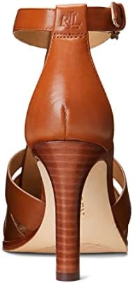 Lauren Ralph Lauren Eliza Burnished Leather Pump Deep Saddle Tan 9.5 B (M) | Image 3