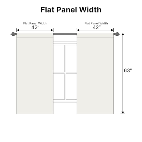 Image of H.VERSAILTEX Blackout Curtains Thermal Insulated Window Treatment Panels Room Darkening Blackout Drapes for Living Room Back Tab /Rod Pocket Bedroom Draperies (2 Panels, Ivory /Cream, 42 x 63 Inch)