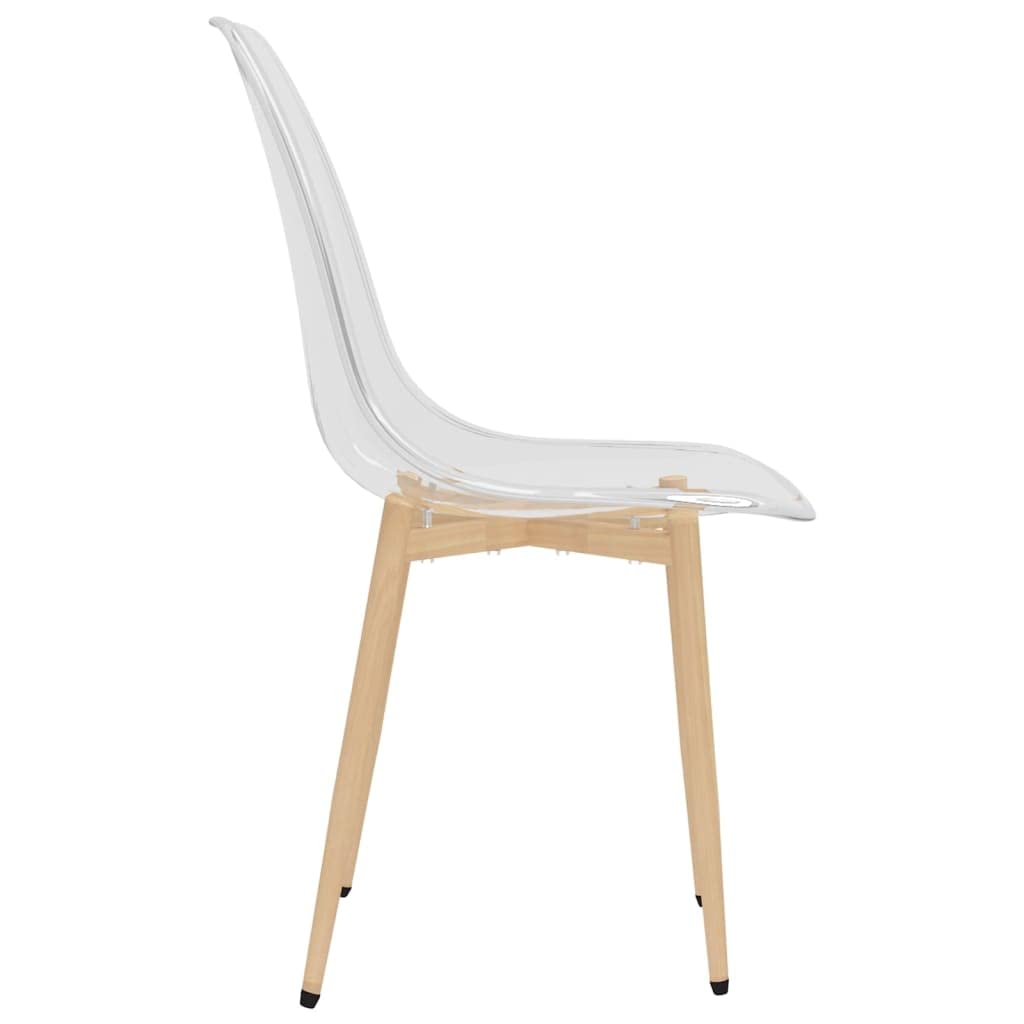 vidaXL Lot de 6 Chaises à Manger, Sièges à Dîner, Chaises de Repas, Meubles de de Salle à Manger Cuisine Maison Intérieur, Transparent Pet