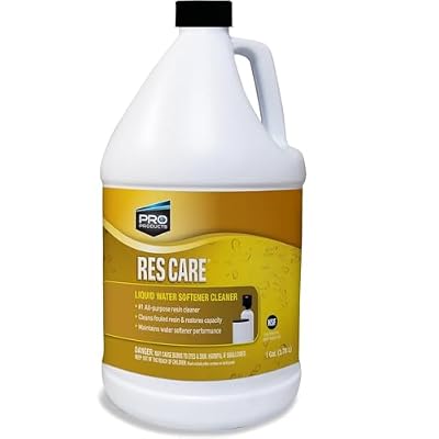 Pro Products Res Care Water Softener Cleaner, All-Purpose Whole House Water Softener System Liquid Cleaning Solution Maintains Resin , 1-Gal Bottle
