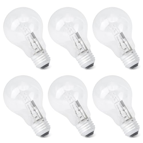 Esttlamer 6Pcs 043168787963 Halogen Light Bulb for A19 Bulb Types E26 Thread 43 Watt 120V Replace 78796 Suitable for Table Lamps for Incandescent Light Bulbs 60 watt