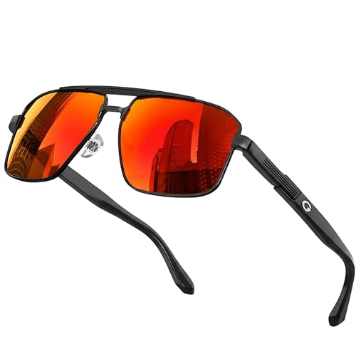 Image of grinderPUNCH Polarized Aviator Sunglasses Men Women Retro Vintage Square Pilot Sun Glasses UV400 Protection