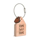 home sweet home motley crue Handgemacht aus Kirschholz (matt lackiert) mit Leder-Herz und Schraubverschluss