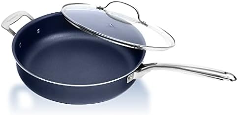Granitestone Armor Max 4 Quart Sauté Pan With Lid – 11 Inch Nonstick Deep Frying Pan, Oven & Dishwasher Safe
