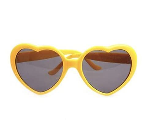 GenericGlasses Heart Shaped Lights Change to Heart Shape At Night Diffraction (Yellow)