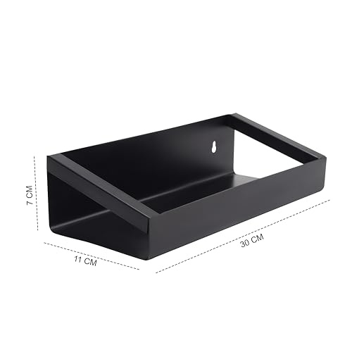 Image of Namani Single Shelf Wall Shelf - Heavy-Duty Metal Wall Mounted Shelve for Storage -Wall Shelves for Garage, Living Room, Bathroom Floating Shelf Kitchen - Wall Mounted Shelves (Black)