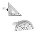 Triangle Architect Math Ruler Protractor Pair Cufflinks