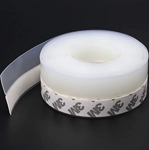 MIKMAYTOO Door Weather Stripping, 5m/16ft Window Seal Strip, Door Bottom Seal Strip for for Room Gadgets Sliding Windows Shower Door Strip Glass Shower Door Seal, Sealing Sticker Adhesive