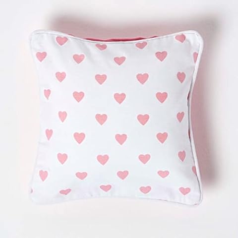 HOMESCAPES Housse de Coussin Cœur Rose Cover