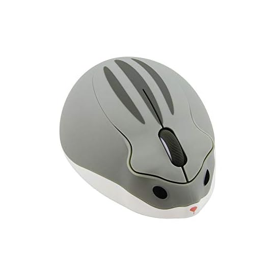 
                            2.4GHz Wireless Mouse Cute Hamster Shape Less Noice Portable Mobile Optical 1200DPI USB Mice Cordless Mouse for PC Laptop Computer Notebook MacBook Kids Girl Gift (Gray)
                        