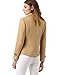 Allegra K Women's Notched Lapel Double Breasted Pea Coat Small Khaki