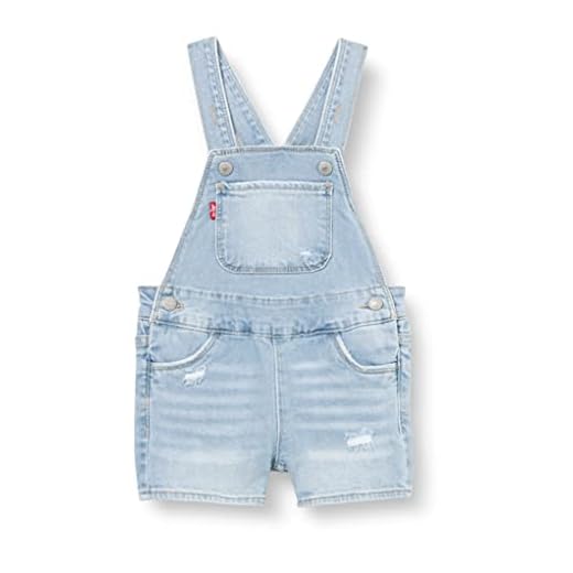 Levi's Kids LVG NEON CAP SHORTALL C922 Canastilla para bebés y niños pequeños Glow Up para Niñas