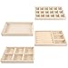 FORMIZON Organizador Joyería Terciopelo, Juego de 4 Organizador de Apilable Bandejas de Joyas, Cajon Almacenamiento Exhibidor Organizador de Joyas Compartimentos para Pendientes, Anillos (Beige)