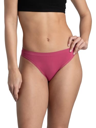 Image of Fruit of the Loom Women's Thong Underwear | Lightweight and Stretchy for All Day Comfort | Assorted Color Multipacks