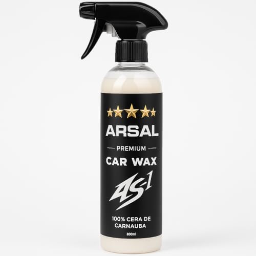 ARSAL, Cera de Carnauba para Coche, Brillo Profesional, Protección Hidrofóbica y Duradera, Apta para Pintura, Metal y Plásticos, Cera Automotriz Premium