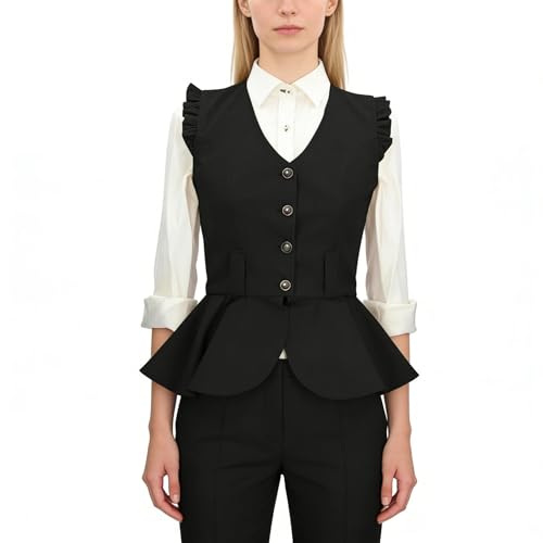 Trouvez le costume victorien idéal grâce au gilet péplum steampunk femme sans manches ajustable