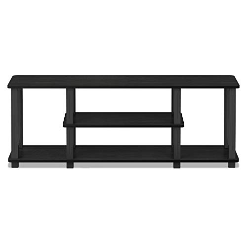 Image of Furinno TURN-S-TUBE 3-Tier Toolless Assembly TV Stand, Americano | for TV up to 50 Inch, No Tool Rectangular Entertainment Center, TV Console, for Living Room, Bedroom