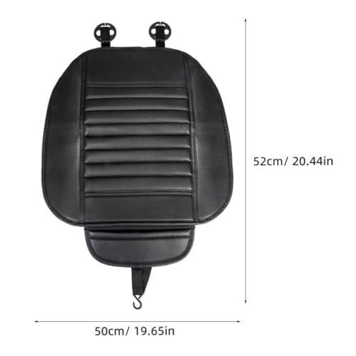 Funda asiento coche delantero de PU negro protector para interior automóvil 2