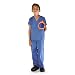 Super Soft Children Scrub Set Kids Doctor Dress up (5/6, Ceil Blue)