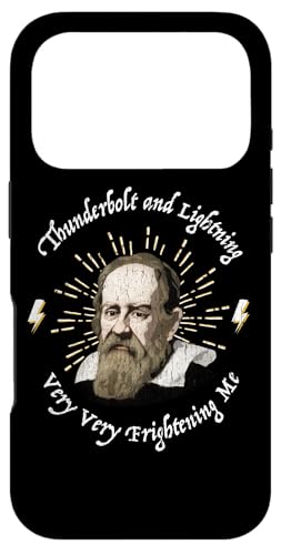 Funny Galileo Thunderbolt Lightning Very Frishening Me Meme X}zP[X iPhone 17 Pro p