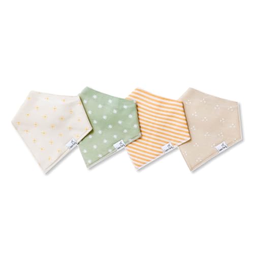Image of Copper Pearl 4 Pack Soft Cotton Baby Bibs for Drooling and Teething, Absorbent Drool Bibs for Baby Girl and Boy, Adjustable to Fit Newborns to Toddlers, Tons of Styles (Santa Fe)