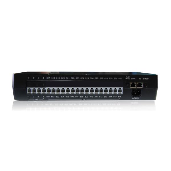 Kit Centralino telefonico 4 linee esterne 16 interni completo di 10 telefoni Professionali