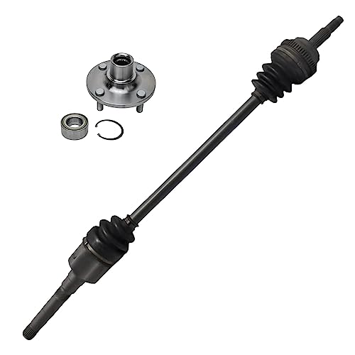 Image of Detroit Axle - Front Right CV Axle Shaft + Wheel Hub Bearing Assembly Replacement for 1995-1999 Dodge Plymouth Neon 4 Lugs - 2pc Set